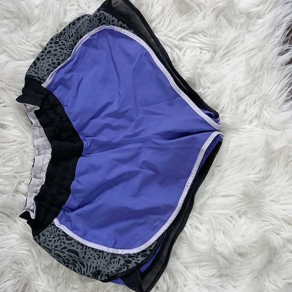 Lululemon lined athletic purple animal print shorts